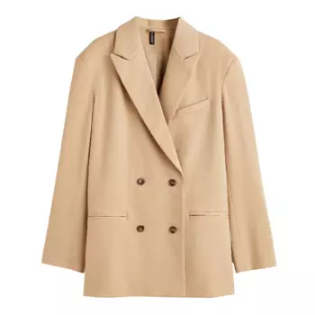 Пиджак H&amp;M Double Breasted, бежевый