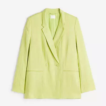 Пиджак H&amp;M Double-breasted, лаймовый