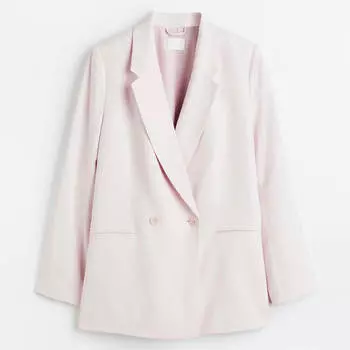 Пиджак H&M Double-breasted, светло-розовый