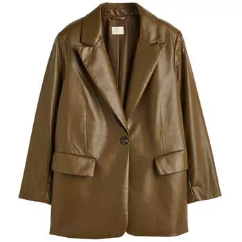 Пиджак H&amp;M Oversized Single-breasted, коричневый