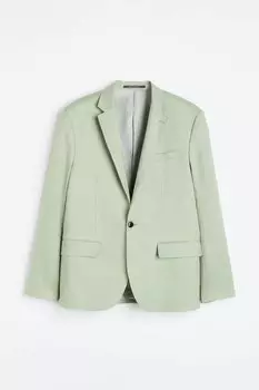 Пиджак H&amp;M Regular Fit Linen Jacket, светло-зелёный