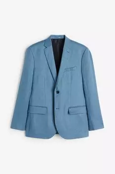 Пиджак H&amp;M Slim Fit Linen, светло-синий