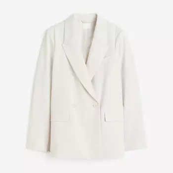 Пиджак H&M Double-breasted, светло-бежевый