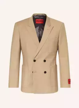Пиджак henry приталенного кроя Hugo, бежевый