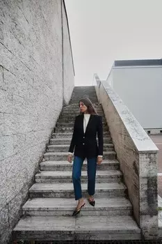Пиджак индивидуального пошива ZARA, черный