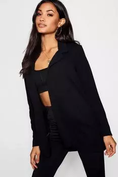 Пиджак из джерси из крепа Boohoo, черный