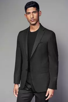 Пиджак из фактурной шерсти Next, черный