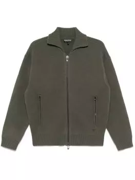 Пиджак из натуральной шерсти Emporio Armani, зеленый