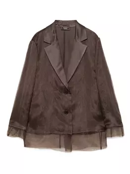 Пиджак из органзы Peserico, коричневый
