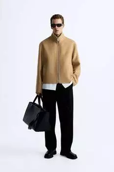 Пиджак из полушерсти ZARA, кэмел