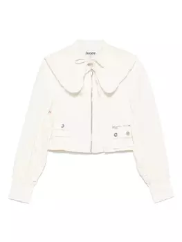 Пиджак из поплина GANNI, нейтральный