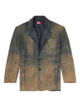 Пиджак из потертого денима Diesel, синий