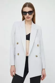 Пиджак из шерсти Boss, серый