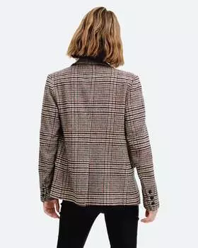 Пиджак из шерстяной смеси Пикадилли в клетку Belle&Bloom, цвет oat