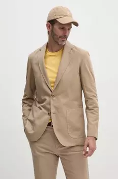 Пиджак из смешанного льна Tommy Hilfiger, бежевый