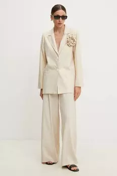 Пиджак из смесового льна Answear Lab, золотой