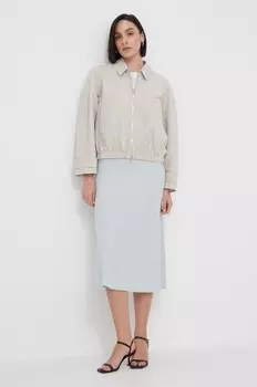 Пиджак из смесового льна Calvin Klein, серый