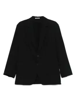 Пиджак из смесовой шерсти Auralee, черный