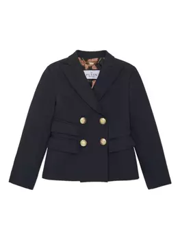 Пиджак из смесовой шерсти Philipp Plein, синий