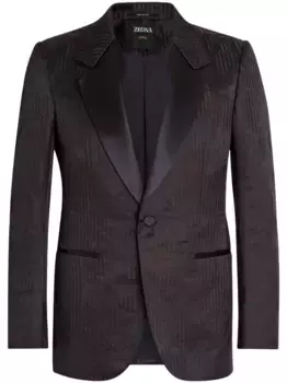 Пиджак из смесовой шерсти Zegna, коричневый