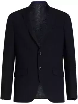 Пиджак из смесовой вирджинской шерсти ETRO, черный