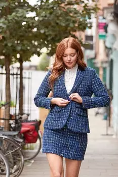 Пиджак из текстурированного твида Joe Browns, синий