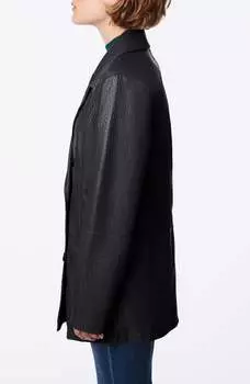 Пиджак из веганской кожи Bernardo, черный