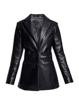 Пиджак Jordan из переработанной кожи AS by DF, черный