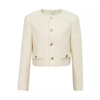 Пиджак короткий Deep Breath с длинными рукавами, белый