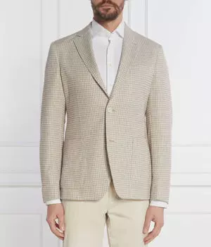 Пиджак льняной Boss Hanry Regular Fit, бежевый