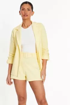 Пиджак лимонного цвета с присборенными рукавами QUIZ Clothing