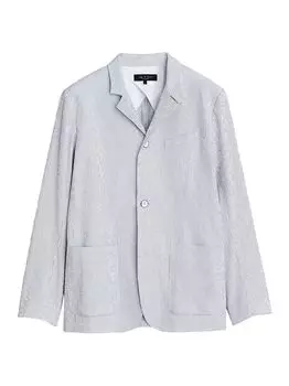 Пиджак Linden в тонкую полоску из сирсакера с тремя пуговицами rag & bone, белый