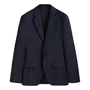 Пиджак Massimo Dutti 100% Pure Wool Houndstooth, темно-синий