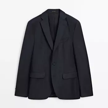 Пиджак Massimo Dutti Check Suit, темно-синий