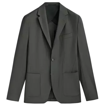 Пиджак Massimo Dutti Studio Cold Wool, зеленый