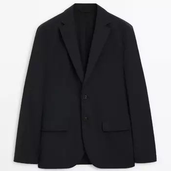 Пиджак Massimo Dutti Technical, черный