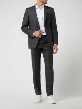 Пиджак Modern Fit на 2 пуговицах из натуральной шерсти, модель «Дункан» DIGEL, антрацит