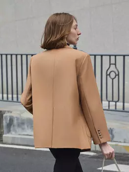 Пиджак Mslan с драпировкой в стиле ретро, коричневый