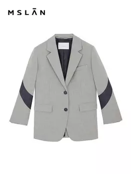 Пиджак Mslan свободный, серый