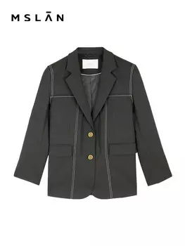 Пиджак Mslan весенний, черный