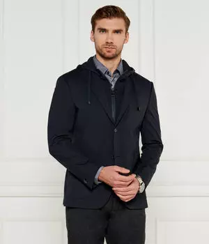 Пиджак мужской Hechter Paris H-Xtension 2 в 1 с капюшоном, синий