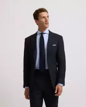 Пиджак мужской из натурального эластичного синего цвета Silbon, синий