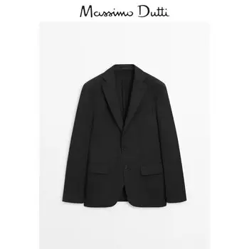 Пиджак мужской Massimo Dutti текстурированный, серый