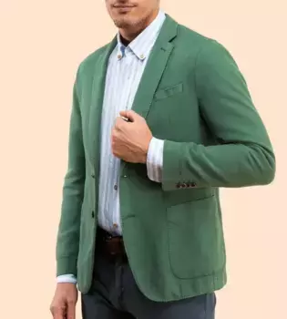 Пиджак мужской обычная гладкой зеленого цвета Scotta 1985, темно-зеленый