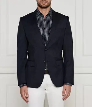Пиджак мужской Slim Fit Boss шерстяной элегантный, синий