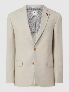 Пиджак на 2 пуговицы с добавлением льна, модель «Тито» ATELIER TORINO, бежевый