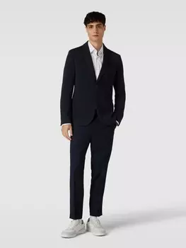Пиджак на двух пуговицах простого дизайна ARMANI EXCHANGE, темно-синий