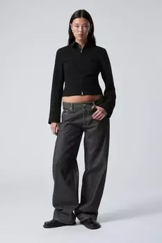 Пиджак на молнии Weekday, черный