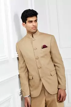 Пиджак Неру с воротником Next, желтый