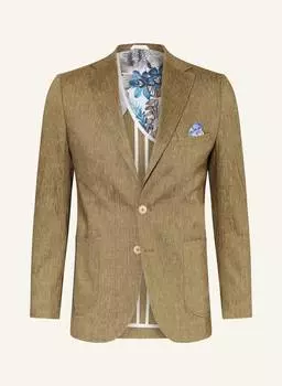 Пиджак очень облегающего кроя с льном Paul, зеленый